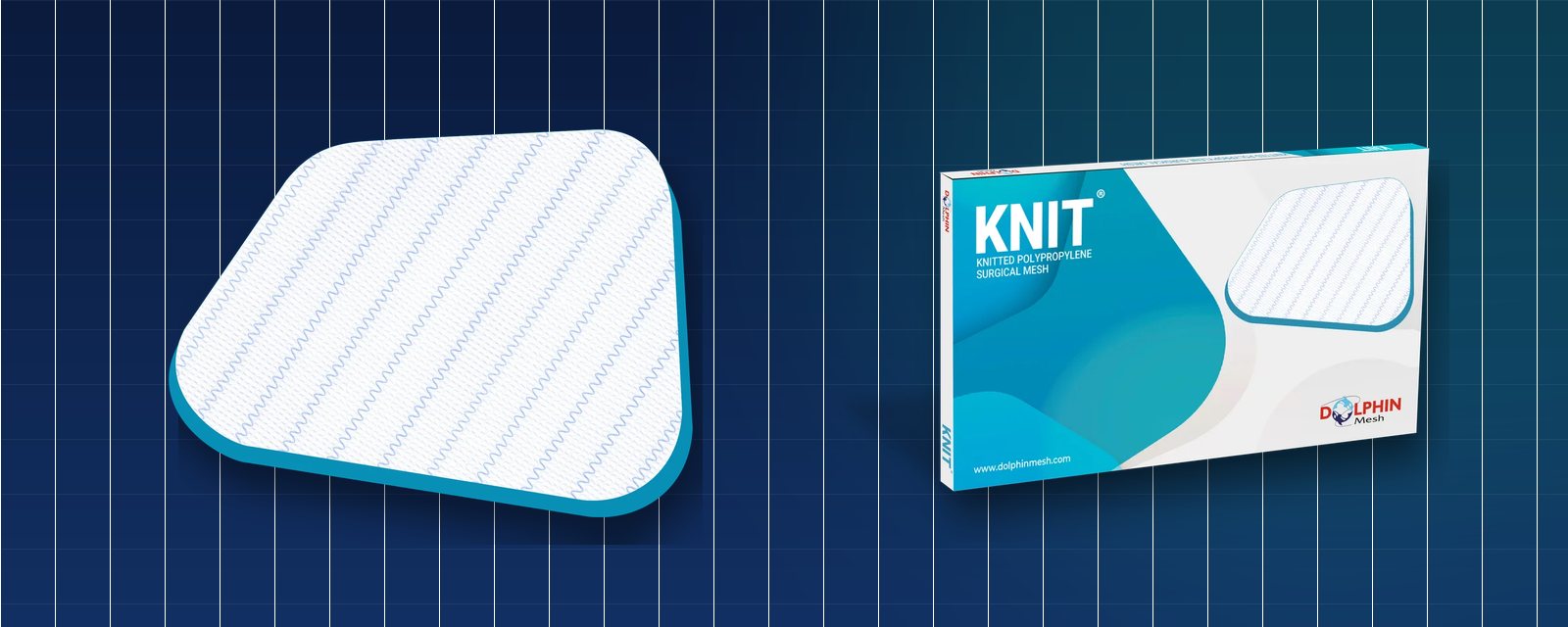Knit knitted polypropylene mesh and pack