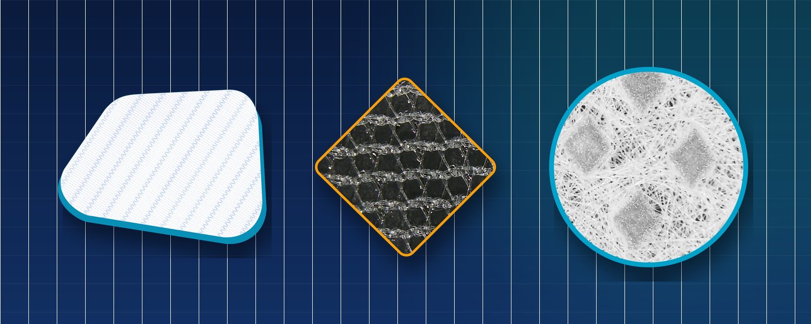 Knitted polypropylene and composite hernia meshes